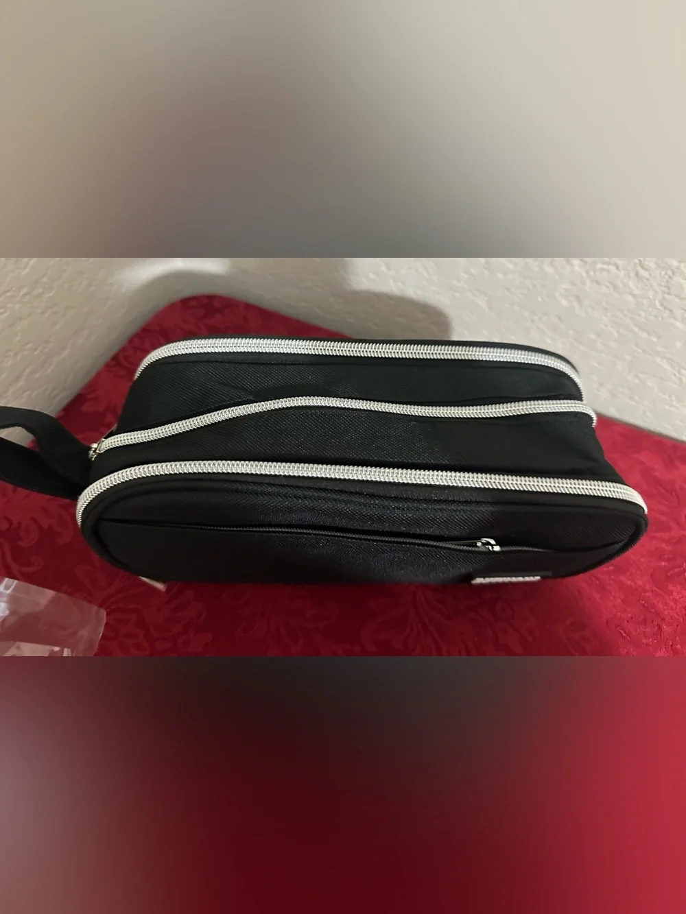 Black Dual-Zip Pencil Case
